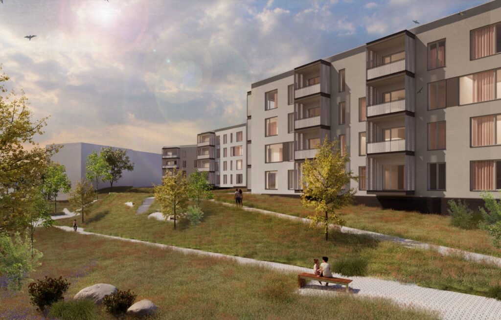 Kalno g. 111, Lietaviškių g. 19 (Kalno g. 111, Lietaviškių g. 19) - Daudzdzīvokļu nams - vizualizācija