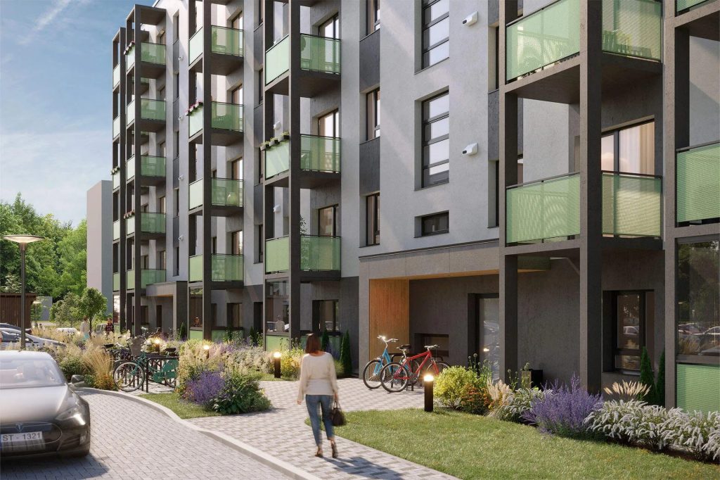 Blūmendāles mājas - 1. ēka (Prūšu iela 1E) - Korterelamu - visuaalne