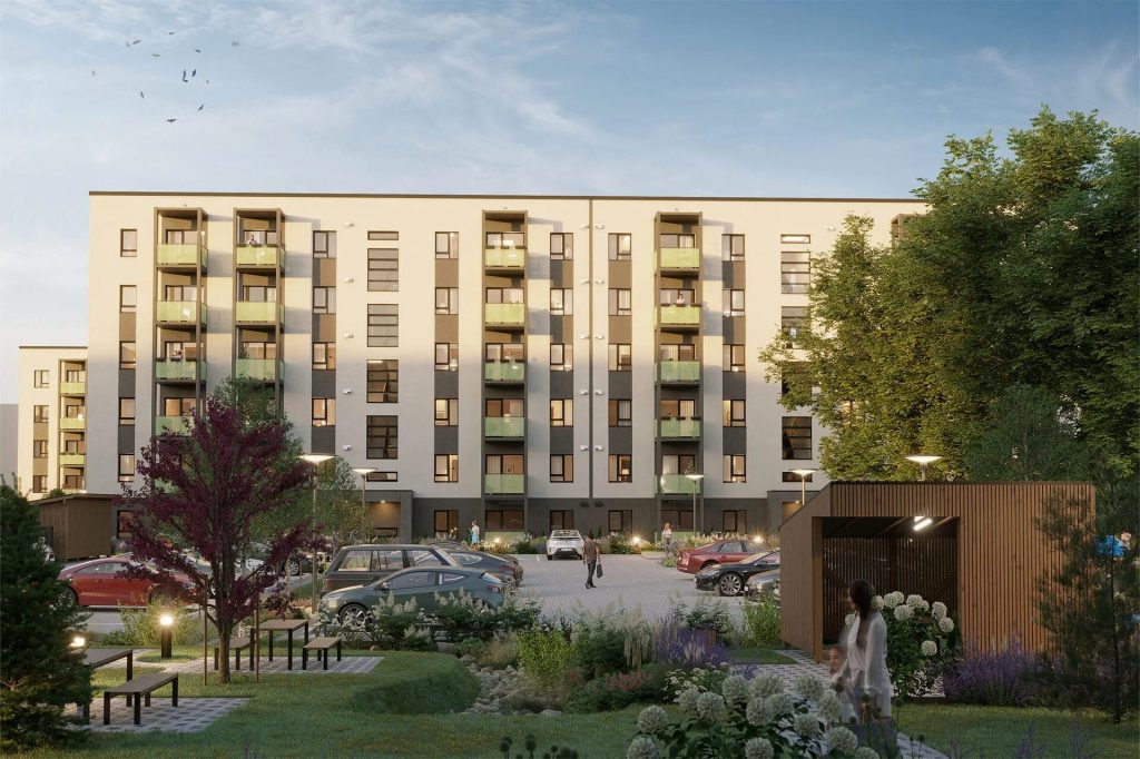 Blūmendāles mājas - 1. ēka (Prūšu iela 1E) - Korterelamu - visuaalne