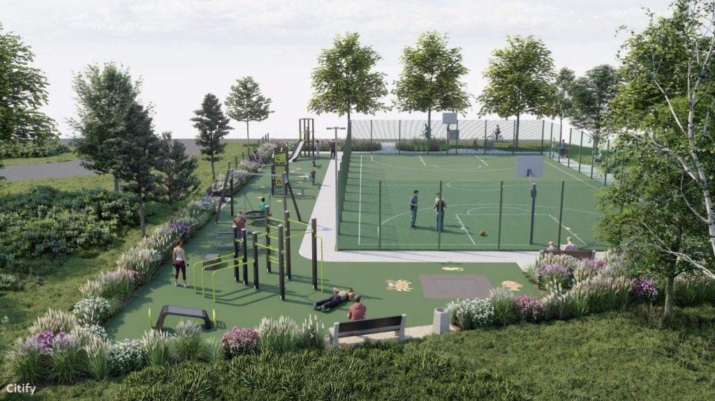 Sporto aikštė tarp Stoties g. 2A ir 2 (Stoties g.) - Sports arena - visualization