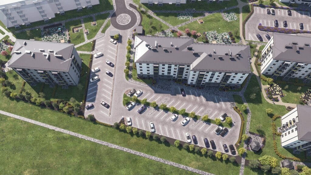 Dreilinga mājas - 2. kārta (Mazā Robežu iela 1, 2, 3, 4, 5) - Daugiabutis - vizualizacija