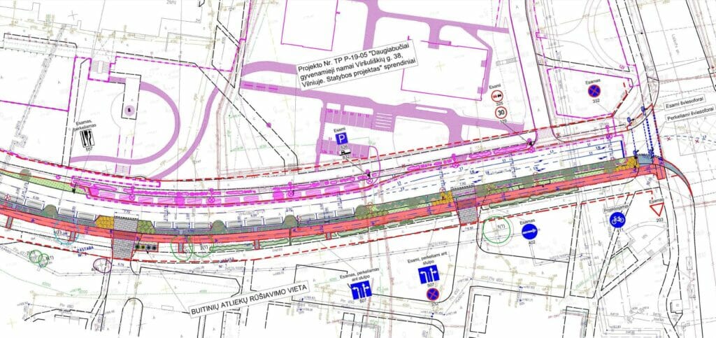 Viršuliškių g. atkarpa nuo Laisvės pr. iki Šešuolių g (Viršuliškių g.) - Velosipēdu ceļš, Iela - vizualizācija