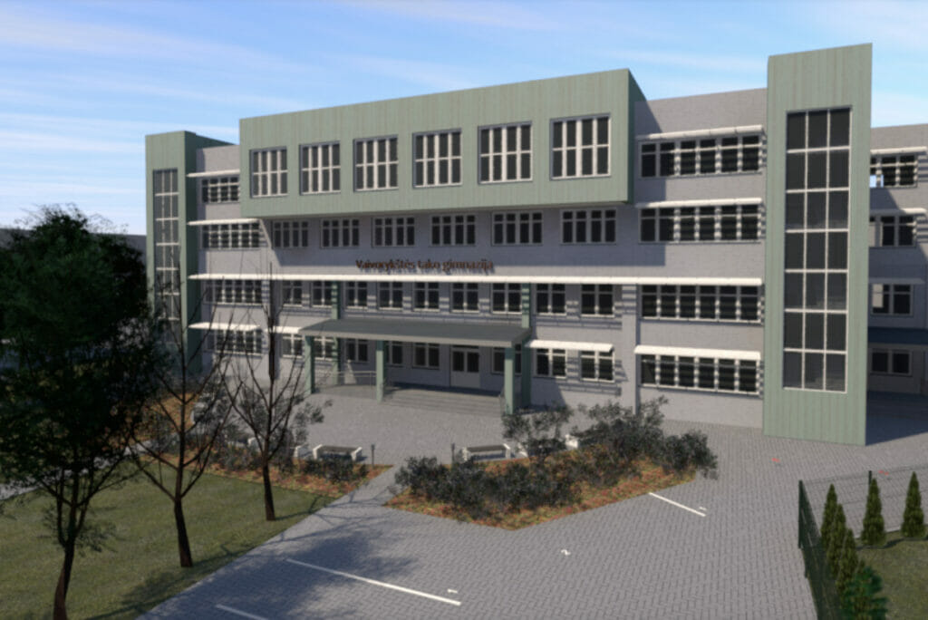 Vaivorykštės tako gimnazijos rekonstrukcija (Sportininkų g. 11) - Science institution - visualization