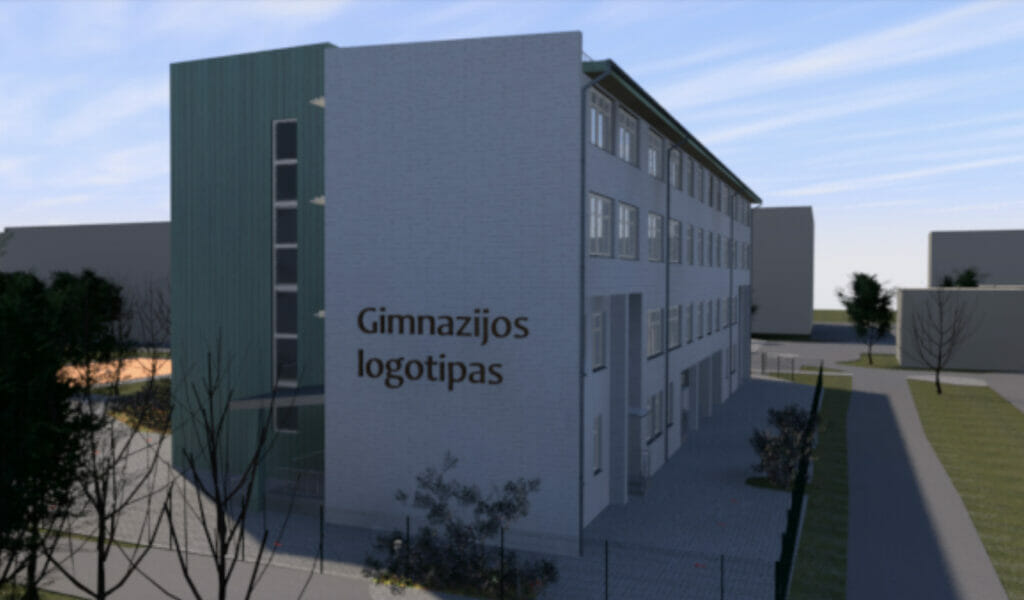 Vaivorykštės tako gimnazijos rekonstrukcija (Sportininkų g. 11) - Science institution - visualization