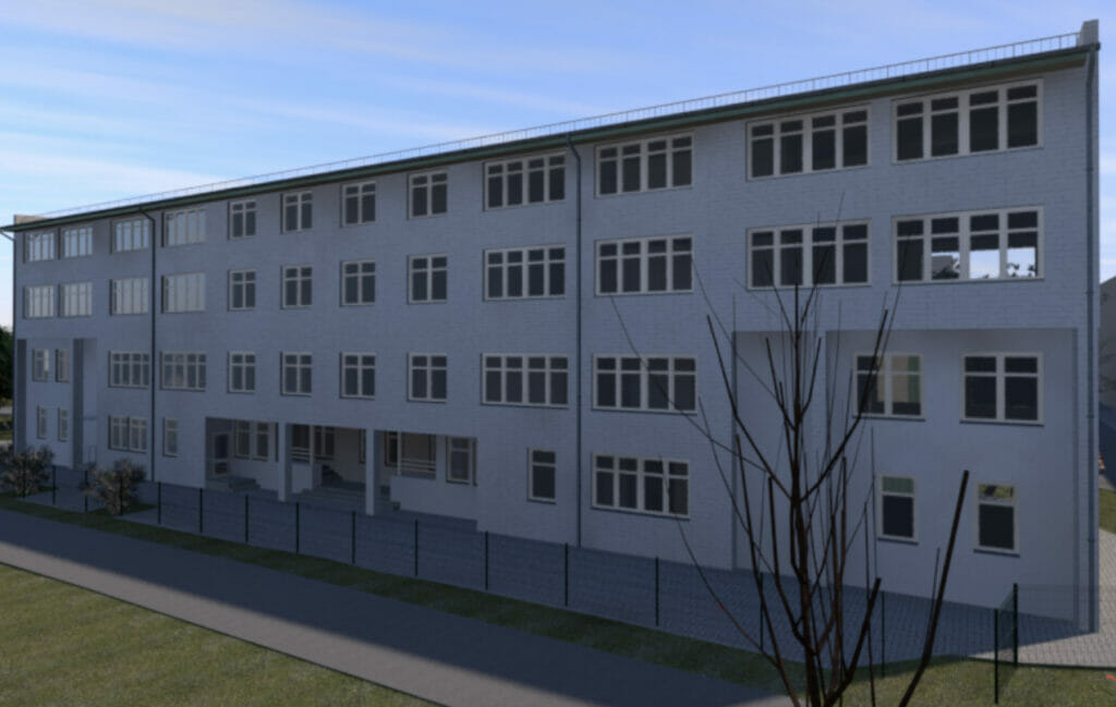 Vaivorykštės tako gimnazijos rekonstrukcija (Sportininkų g. 11) - Science institution - visualization