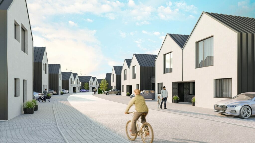 Fredos mėta (Mėtų g., J. Tysliavos g.) - Row housing - visualization