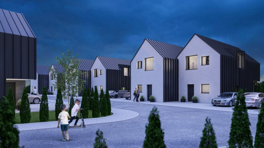 Fredos mėta (Mėtų g., J. Tysliavos g.) - Row housing - visualization