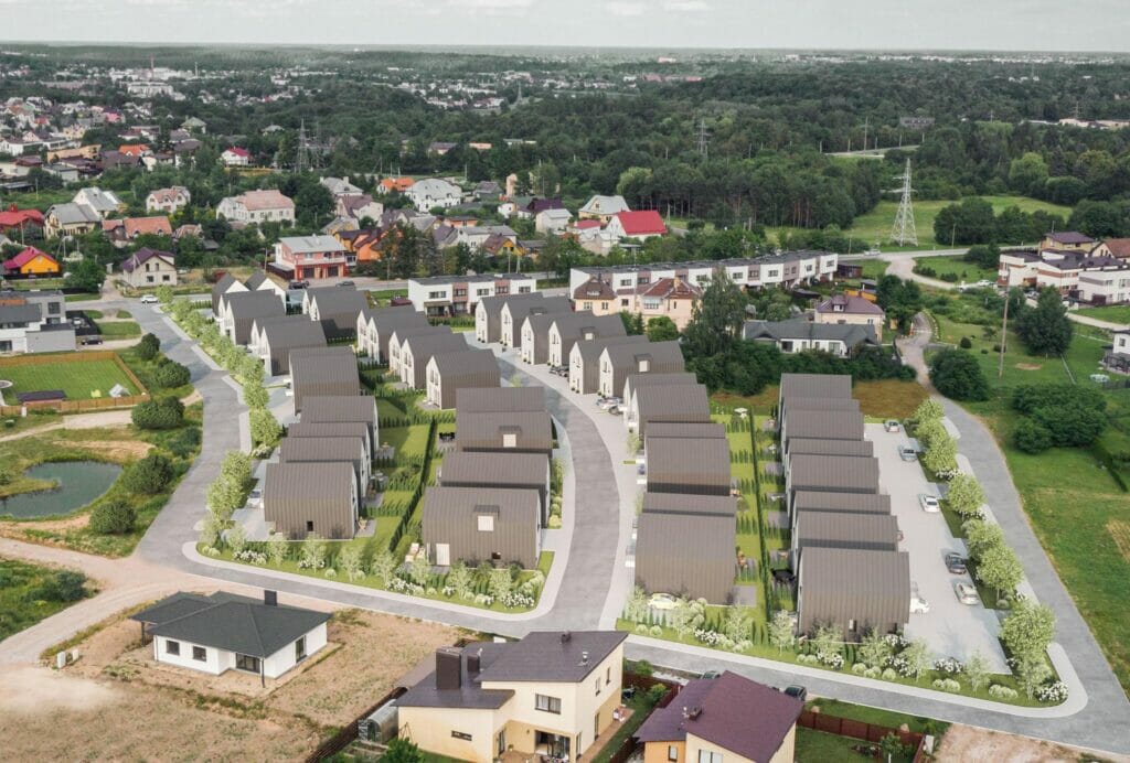 Fredos mėta (Mėtų g., J. Tysliavos g.) - Row housing - visualization