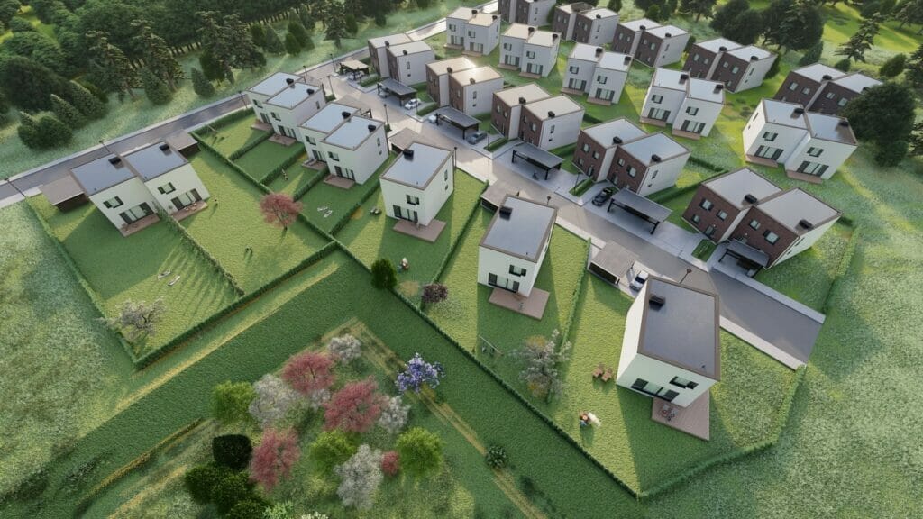 Saulės kalvos C etapas (Saulės g. 29) - Row housing - visualization