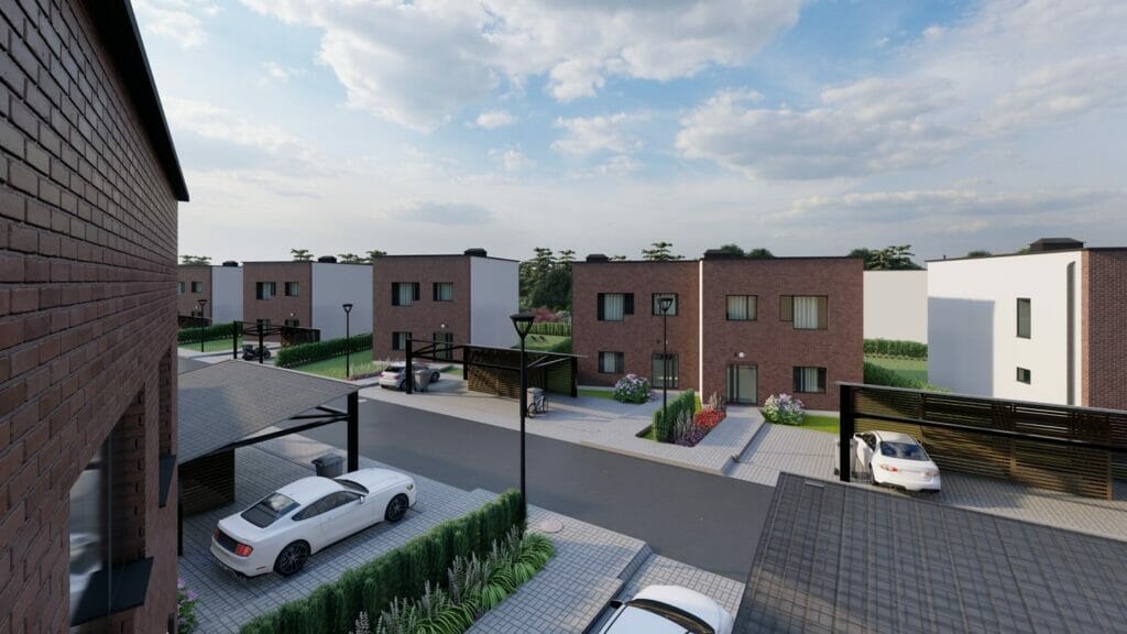 Saulės kalvos C etapas (Saulės g. 29) - Row housing - visualization