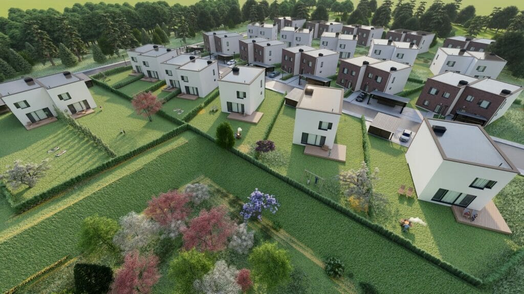 Saulės kalvos C etapas (Saulės g. 29) - Row housing - visualization