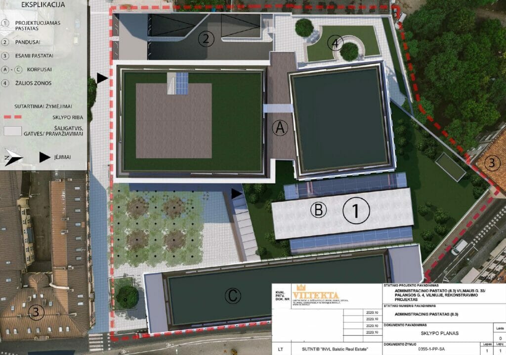 Vilniaus g. 33 / Palangos g. 4 (Vilniaus g. 33, Palangos g. 4) - Office center - visualization