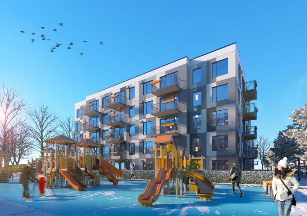 Čiekurkalna 3. šķērslīnija 1A (Čiekurkalna 3. šķērslīnija 1A) - Korterelamu - visuaalne