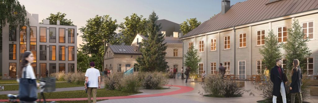 Lenta kvartāls – 1. kārta - Grata Nams (Jelgavas iela 68) - Multi apartment, Office center - visualization