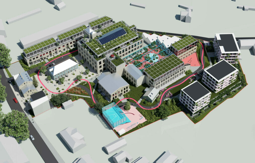 Lenta kvartāls – 1. kārta - Grata Nams (Jelgavas iela 68) - Multi apartment, Office center - visualization