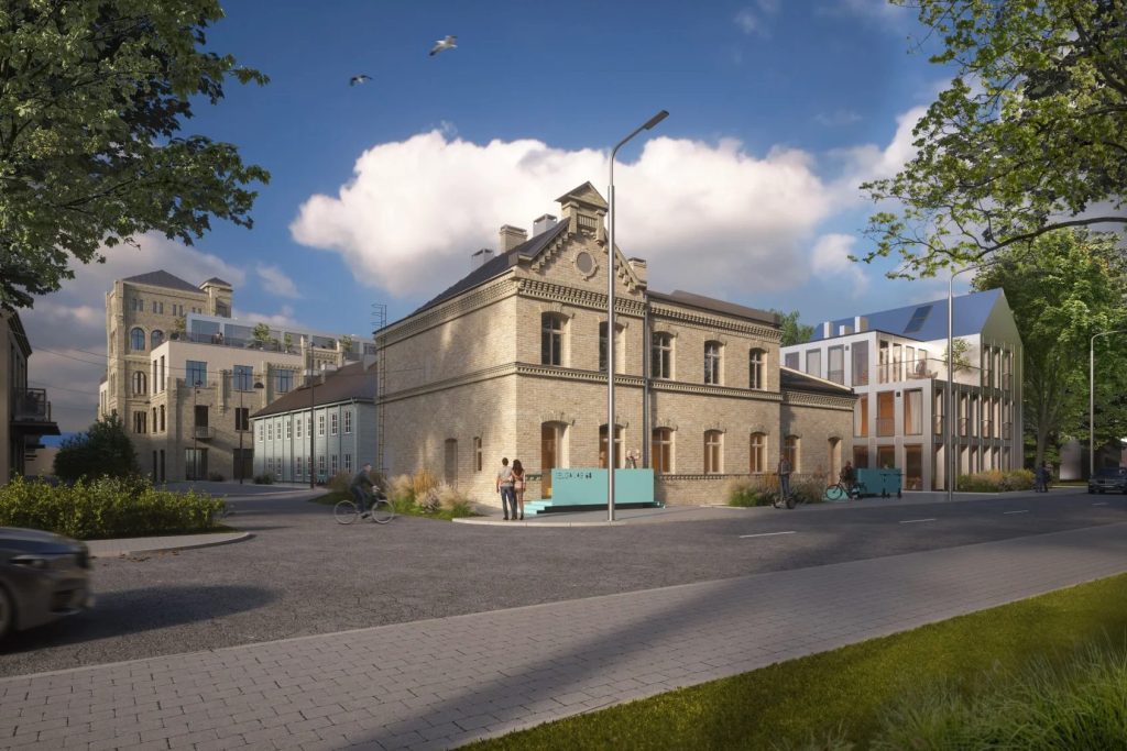 Lenta kvartāls – 1. kārta - Grata Nams (Jelgavas iela 68) - Multi apartment, Office center - visualization