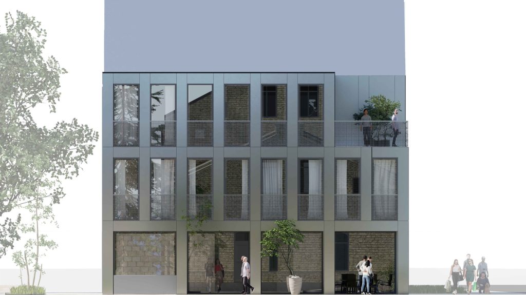 Lenta kvartāls – 1. kārta - Grata Nams (Jelgavas iela 68) - Multi apartment, Office center - visualization