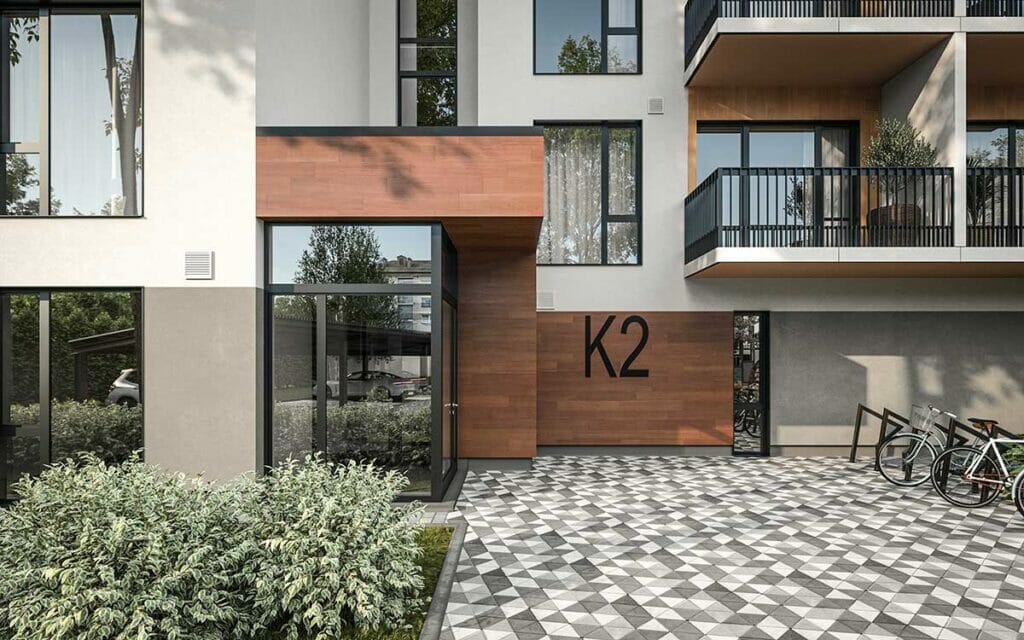 Ābeļziedu terases (Laimdotas iela 38) - Daudzdzīvokļu nams - vizualizācija