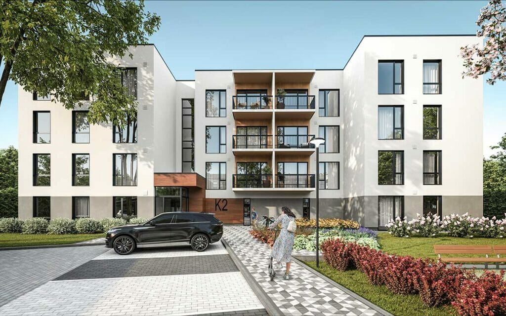 Ābeļziedu terases (Laimdotas iela 38) - Daudzdzīvokļu nams - vizualizācija