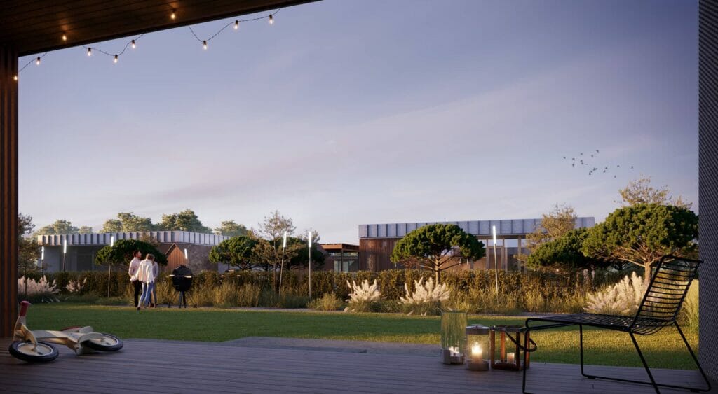 Saulėtekių terasos (Saulėtekių g. 1, 3, 5, 7, 9, 11, 13, 15) - Private house community - visualization