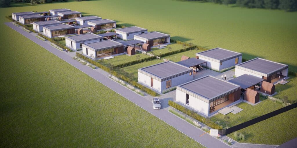 Saulėtekių terasos (Saulėtekių g. 1, 3, 5, 7, 9, 11, 13, 15) - Private house community - visualization