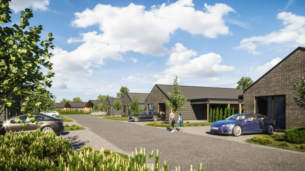 Marių parkas 1 etapas (J. Aisčio g. 7, 7A, 7B, 7C, 7D, 7E, 7F, 13, 13A, 13B) - Private house community, Row housing - visualization