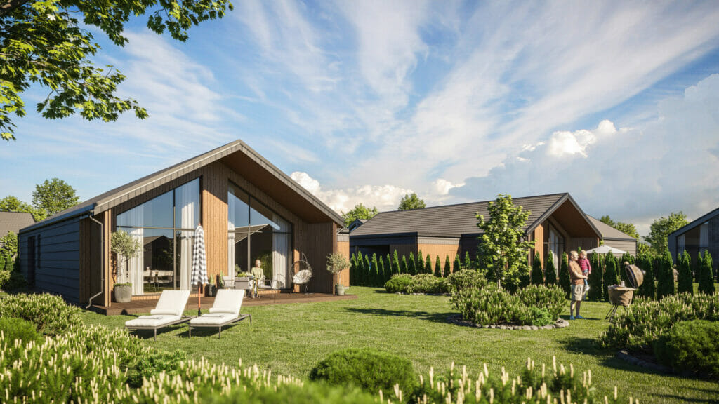 Marių parkas 1 etapas (J. Aisčio g. 7, 7A, 7B, 7C, 7D, 7E, 7F, 13, 13A, 13B) - Private house community, Row housing - visualization