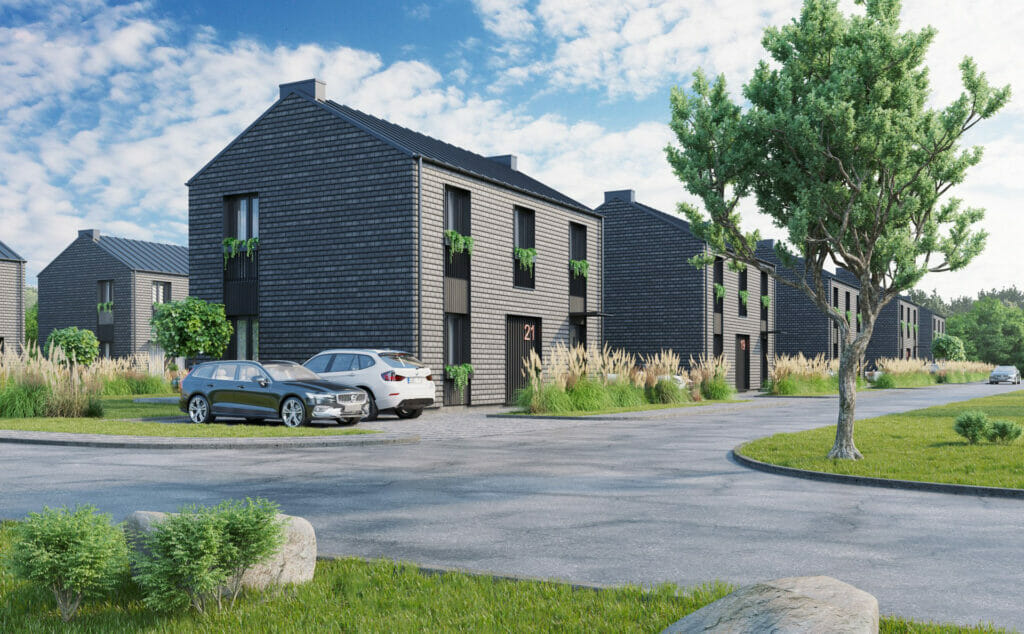 Hetitų g. kvartalas (Hetitų g. 13, 15, 17, 19, 21, 23, 25, 27, 29, 31) - Private house community - visualization