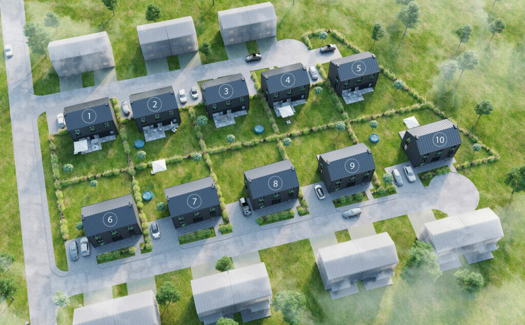 Hetitų g. kvartalas (Hetitų g. 13, 15, 17, 19, 21, 23, 25, 27, 29, 31) - Private house community - visualization