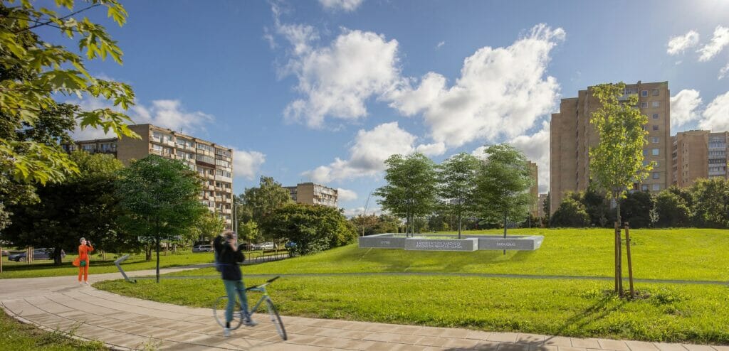 Paminklas J. Lukšai-Daumantui (Juozo Lukšos-Daumanto skveras) - Square - visualization