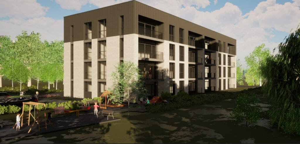 Paula Lejiņa iela b/n (Paula Lejiņa iela b/n) - Daudzdzīvokļu nams - vizualizācija