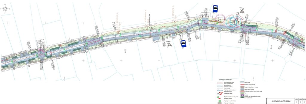 Ramaus eismo Riovonių g. (Riovonių g., Naujoji Riovonių g.) - Street - visualization