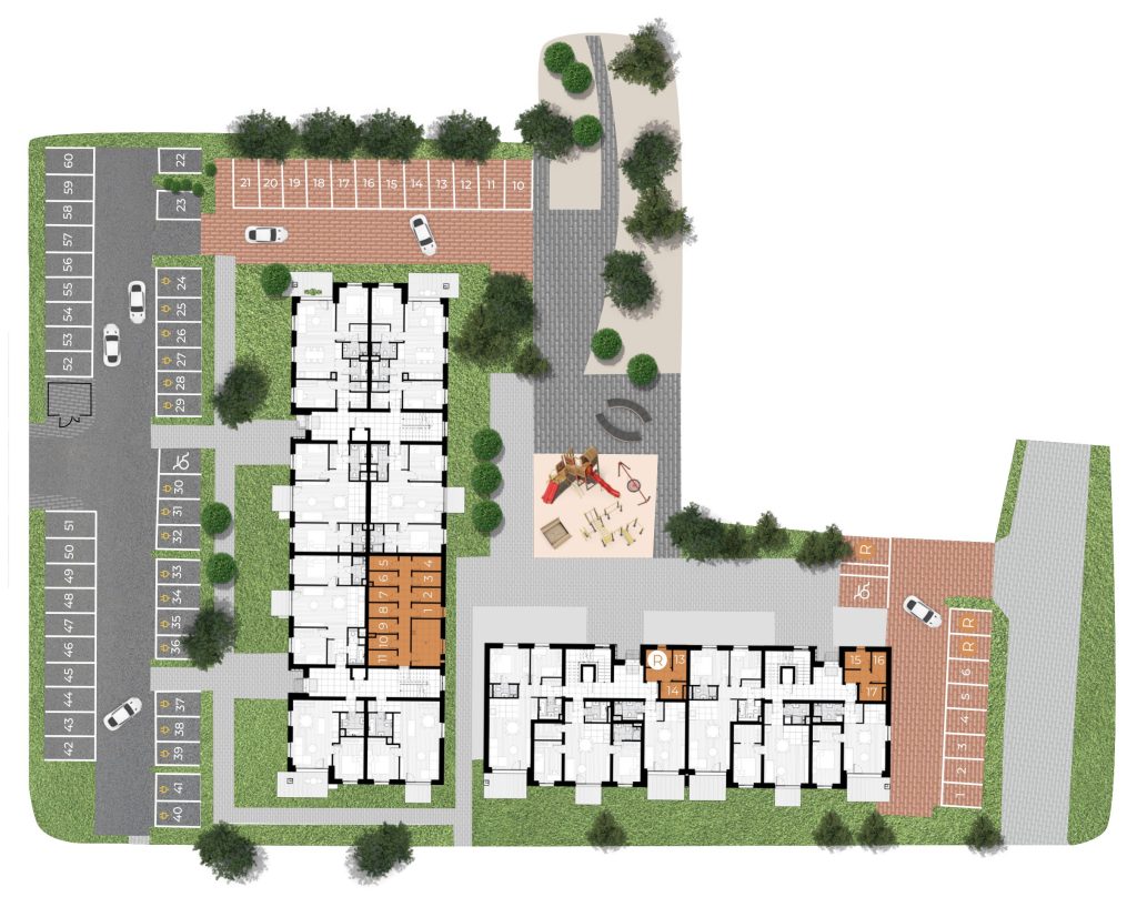 Muuna - 1.kārta (Gaujas iela 5C, Mārupe) - Multi apartment - visualization
