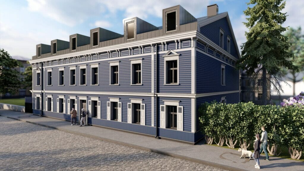 Rakstnieka Parka Rezidences I kārta (Ļermontova iela 4) - Multi apartment - visualization