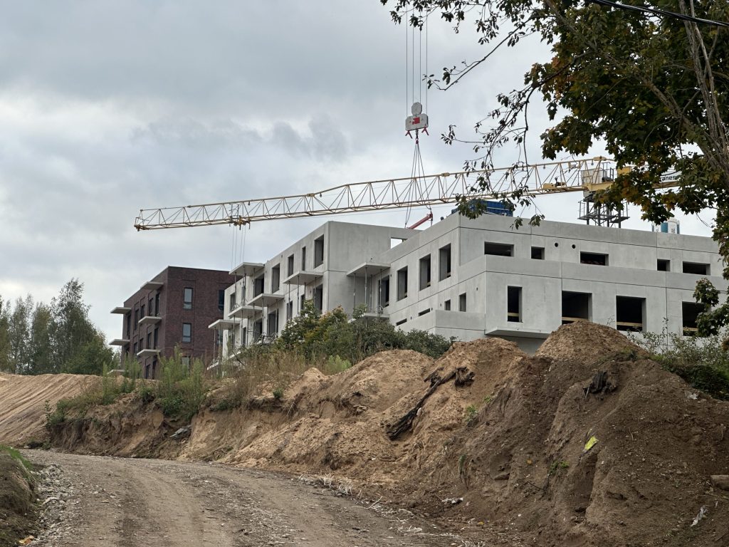 Nauji peizažai (Kaminkelio g. 23) - Multi apartment - construction photos