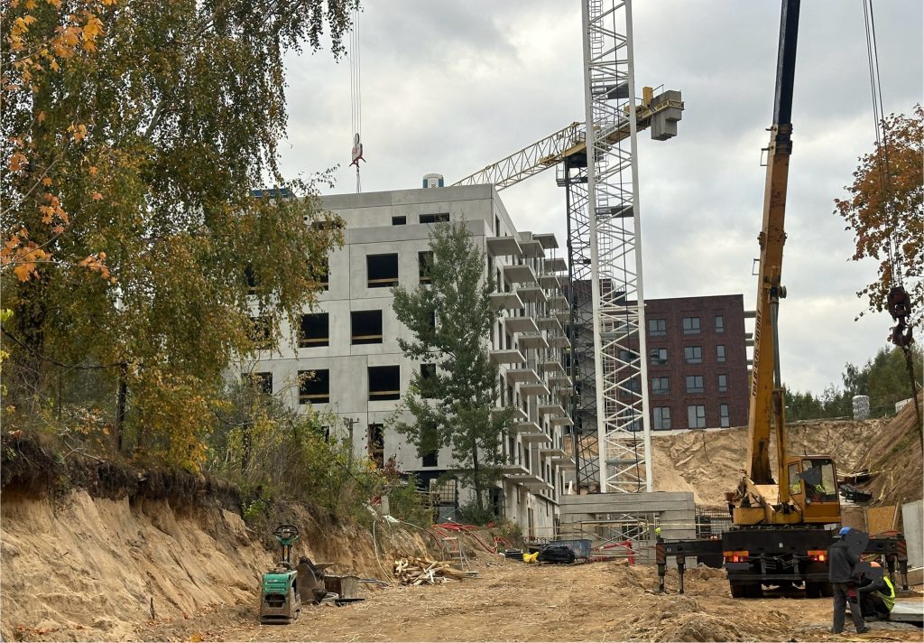 Nauji peizažai (Kaminkelio g. 23) - Multi apartment - construction photos