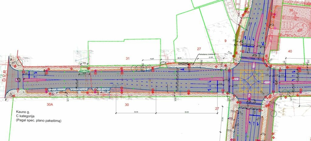 Kauno ir Švitrigailos g. sankryža (Kauno g., Švitrigailos g.) - Gatvė - vizualizacija