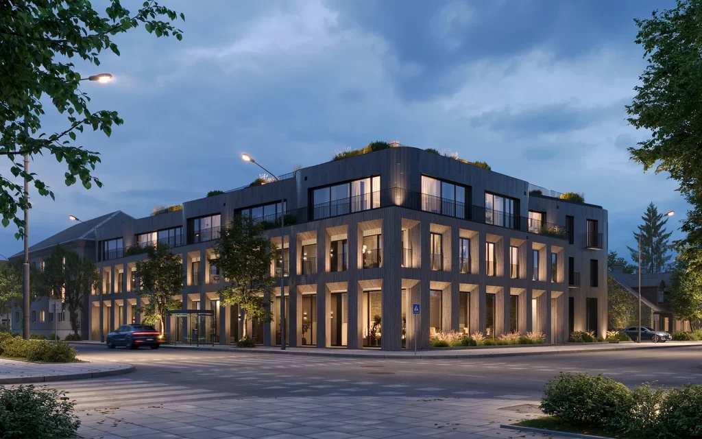 Kęstučio salos (Kęstučio g. 41A, D. Poškos g. 19A) - Daudzdzīvokļu nams - vizualizācija