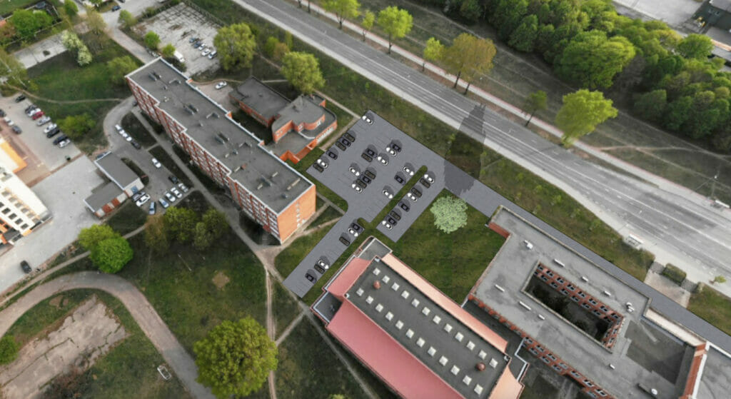 Minijos g. 153 automobilių aikštelė (Minijos g. 153) - Ceļš - vizualizācija