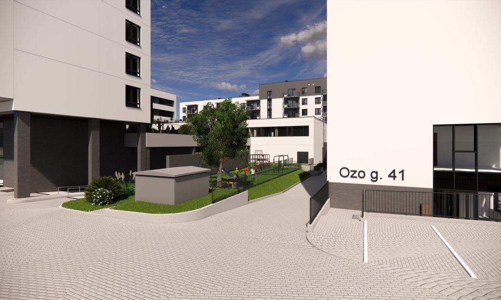 Paukščių takas 2 etapas (Ozo g. 41) - Multi apartment, Office center - visualization