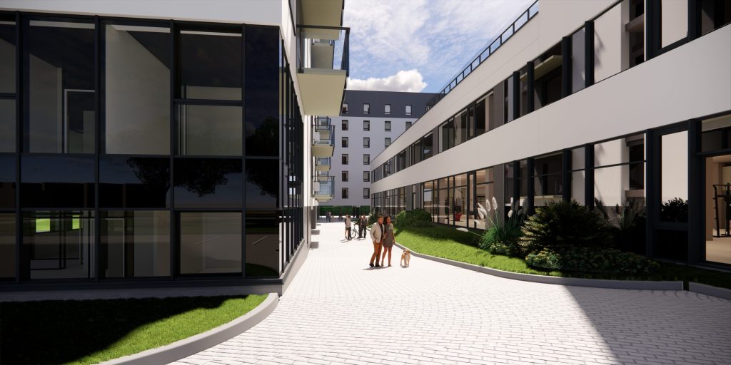 Paukščių takas 2 etapas (Ozo g. 41) - Multi apartment, Office center - visualization