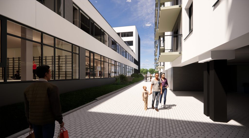 Paukščių takas 2 etapas (Ozo g. 41) - Multi apartment, Office center - visualization