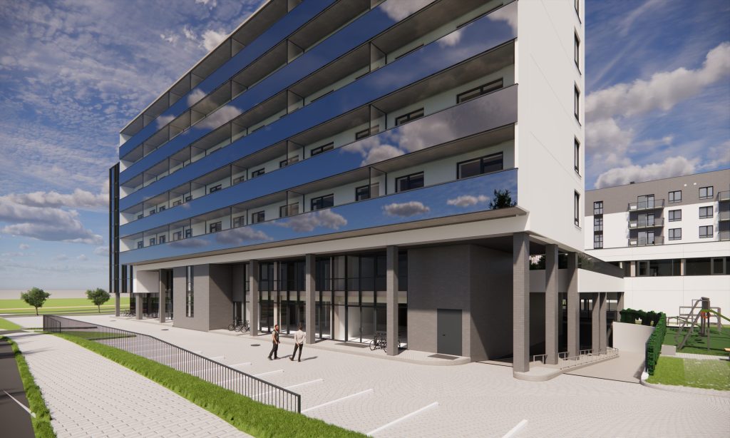 Paukščių takas 2 etapas (Ozo g. 41) - Multi apartment, Office center - visualization
