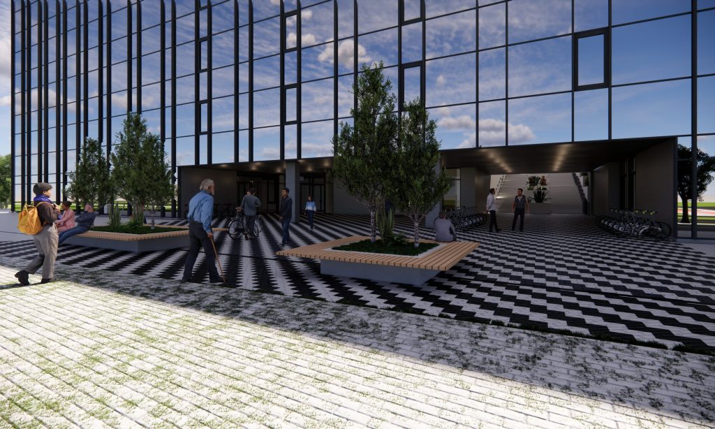 Paukščių takas 2 etapas (Ozo g. 41) - Multi apartment, Office center - visualization
