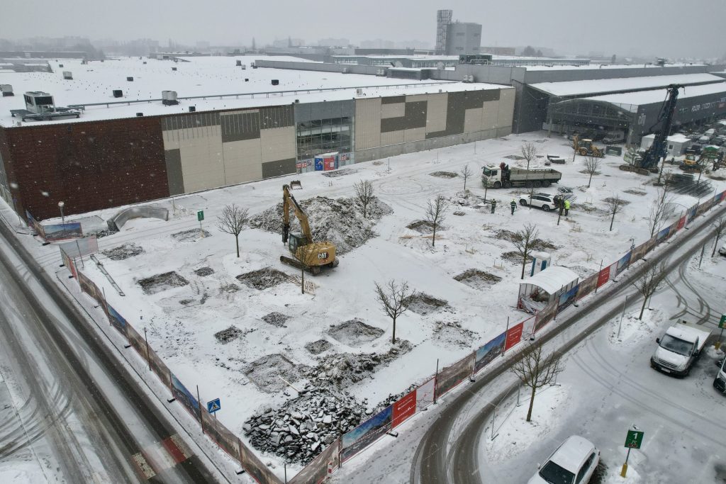 PC Akropolis priestatas (Taikos pr. 61) - Tirdzniecības centrs - būvdarbu attēli
