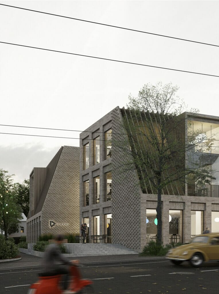 L34 (Lenktoji g. 34) - Office center - visualization