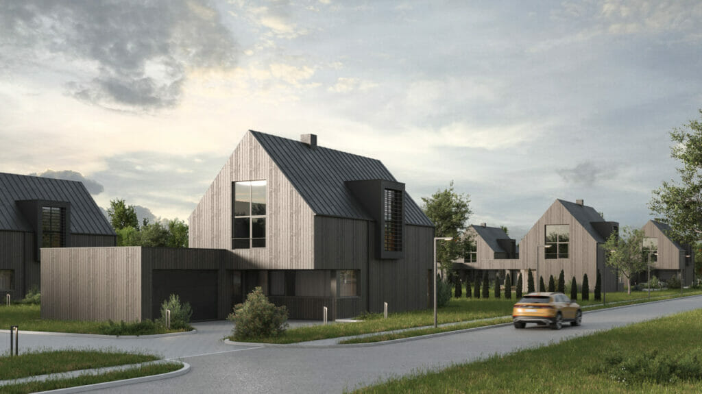 12 bičiulių (Aušros g. 1, 3, 5, 7, 9, 11, 13, 15, Pabalių k.) - Private house community - visualization