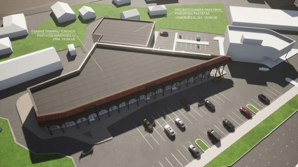 Benedikto turgaus plėtra (Ukmergės g. 261) - Shopping center - visualization