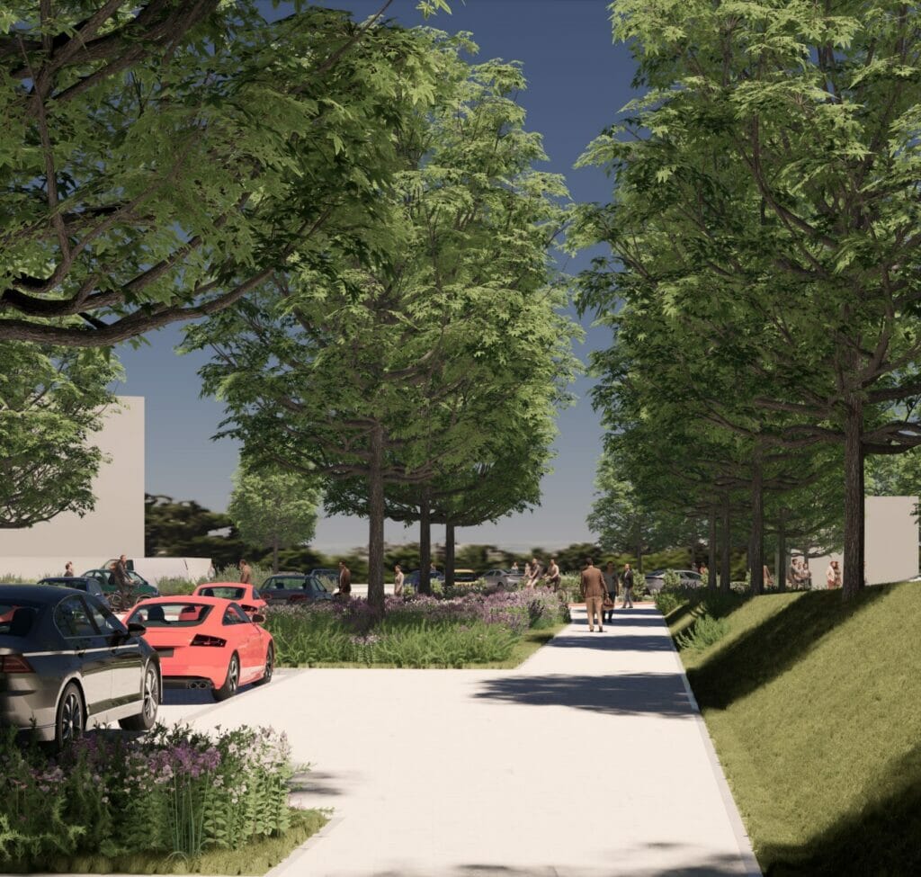 Eigulių gatvės atkarpa tarp Tūkstantmečio g., Geležinio Vilko g. ir Savanorių pr. (Eigulių g.) - Velosipēdu ceļš, Iela - vizualizācija