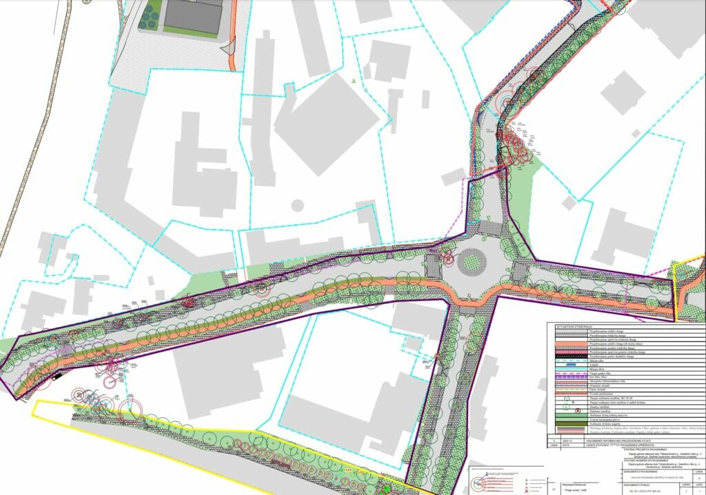 Eigulių gatvės atkarpa tarp Tūkstantmečio g., Geležinio Vilko g. ir Savanorių pr. (Eigulių g.) - Velosipēdu ceļš, Iela - vizualizācija